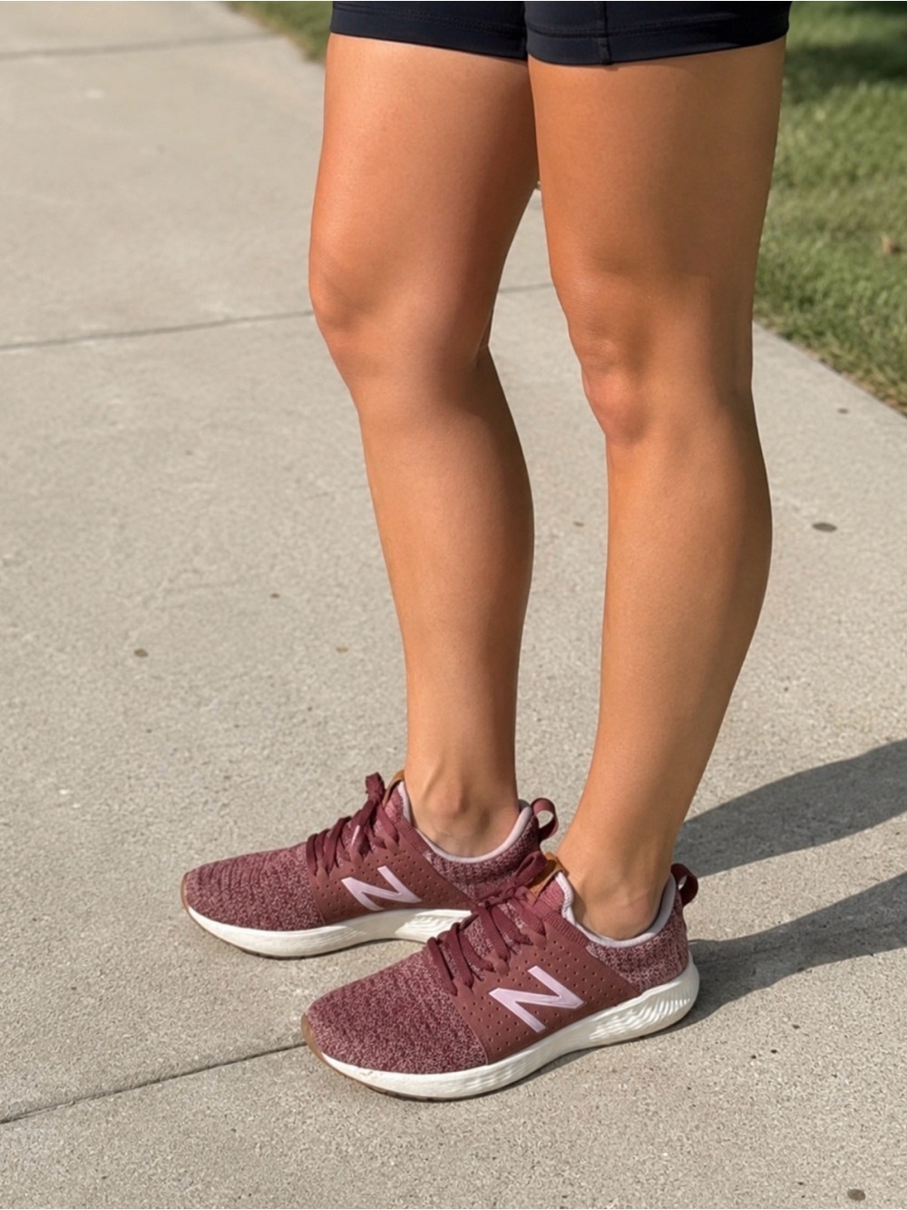 New Balance Pink Knit Lace-Up Sneakers